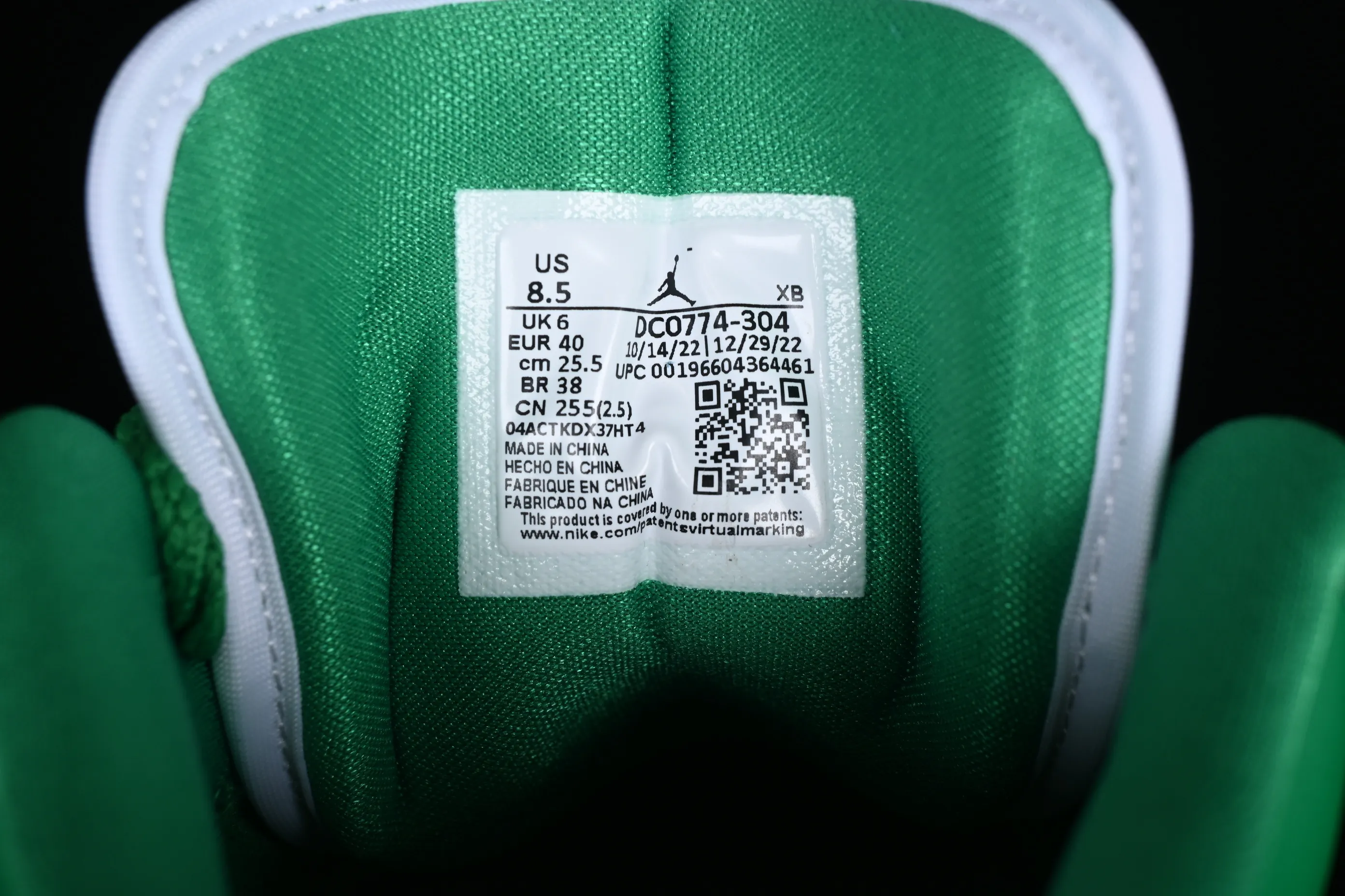 All categories Air Jordan Jordan series basketball shoes Air Jordan 1 Low G version pure original Air Jordan 1 Low "White Green" AJ1 Joe 1 white green low-top basketball shoes DC0774-304